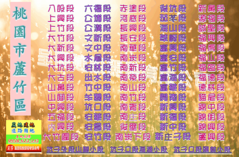 桃園市蘆竹區道路用地土地買賣-土地買賣，公設地買賣，建地買賣，農地買賣，不動產貸款-呈陽建設開發有限公司