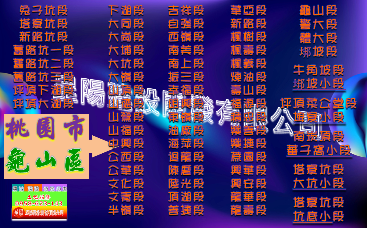 桃園市龜山區道路用地土地買賣-土地買賣，公設地買賣，建地買賣，農地買賣，不動產貸款-呈陽建設開發有限公司